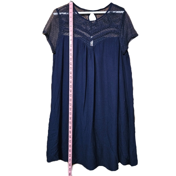 Xhilaration Navy with Mesh Corchet Lace Dress — Target — Size: XL - Picture 2 of 7